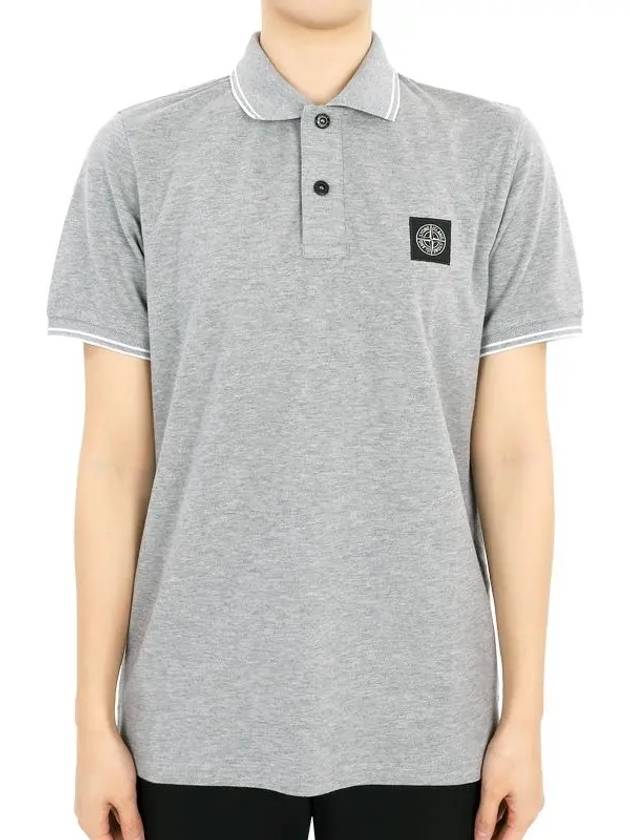 Kids Logo Patch Polo Shirt Grey - STONE ISLAND - BALAAN 3