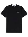 P1T064 1 PLAY Black Heart Waffen Men s Short Sleeve T Shirt - COMME DES GARCONS - BALAAN 1