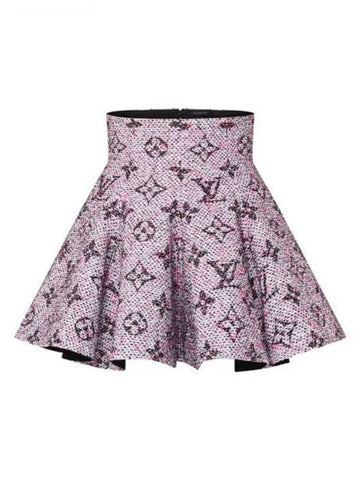 Monogram Tweed Pleated Circle Skirt 1AFUUB - LOUIS VUITTON - BALAAN 1