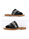 Woody Logo Flat Mule Slippers Black - CHLOE - BALAAN 11