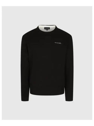 TRAVISMATHEW Men s Jacquard Logo Sweater Black - TRAVIS SCOTT - BALAAN 1