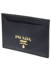 Vitello Gold Logo Card Wallet Black - PRADA - BALAAN 3