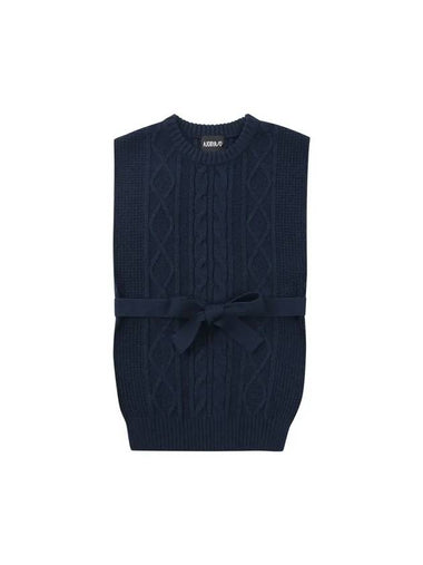 strap knit vest navy - AJOBYAJO - BALAAN 1