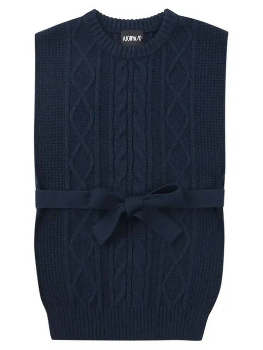 strap knit vest navy - AJOBYAJO - BALAAN 1