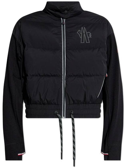 Grenoble Padded Zip-Up Sweatshirt Black - MONCLER - BALAAN 2