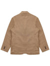 Men's Linen Out Pocket Jacket Light Brown - SOLEW - BALAAN 3