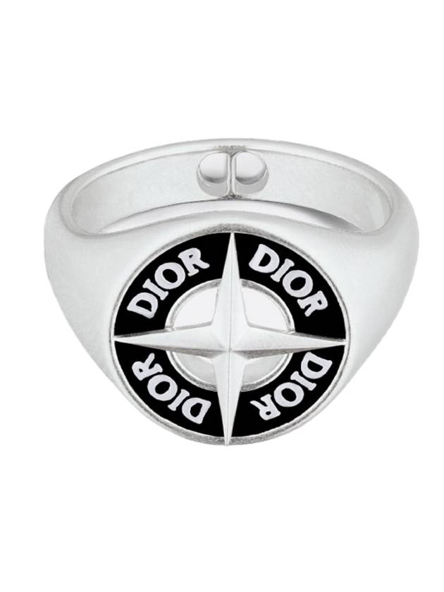 Stone Island Signet Ring Black Silver - DIOR - BALAAN 1