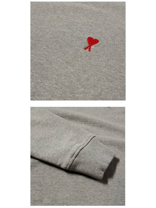 Small Heart Logo Sweatshirt Grey - AMI - BALAAN 6