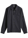 Oversized Organic Gabardine Long Sleeve Shirt Navy - CP COMPANY - BALAAN 2