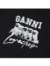 Thin Jersey Puppy Love Relaxed Short Sleeve T-Shirt Black - GANNI - BALAAN 4