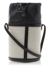 Taos Mini Bucket Bag Ivory Black - JIL SANDER - BALAAN.