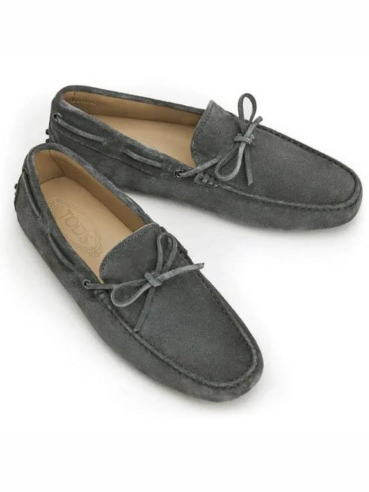 Men's Gommino Suede Driving Shoes Grey - TOD'S - BALAAN.