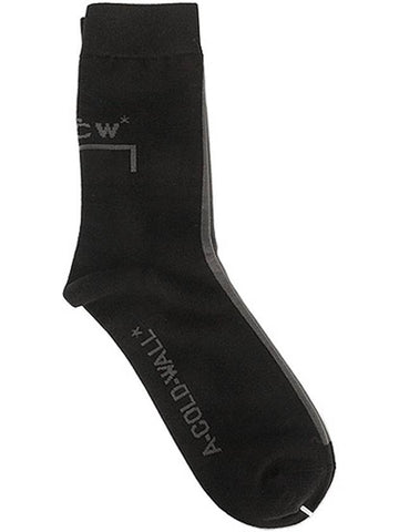 20SS ACWMSK001WHL BK Mission Statement Logo Socks Black Socks TFN - A-COLD-WALL - BALAAN 1