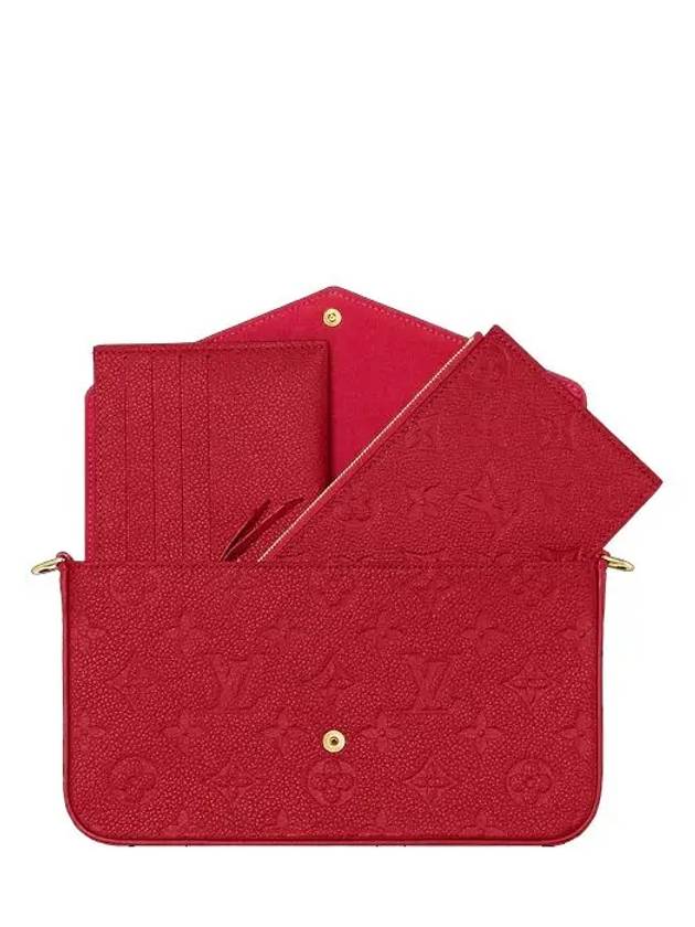 Pochette Felicie Monogram Empreinte Shoulder Bag Scarlet Red - LOUIS VUITTON - BALAAN 6