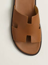 Izmir Leather Slippers Gold - HERMES - BALAAN 5