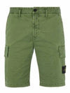 Cargo Bermuda Shorts Green - STONE ISLAND - BALAAN.