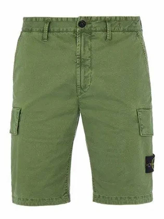 Cargo Bermuda Shorts Green - STONE ISLAND - BALAAN.