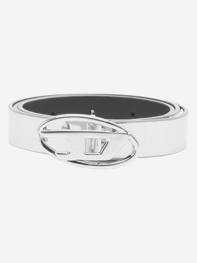 B 1DR 20 Slim Metallic Belt Silver - DIESEL - BALAAN 2