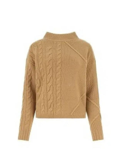 Accordo Cashmere Wool Knit Top Beige - MAX MARA - BALAAN 2