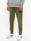 Waffen Patch Cotton Jogger Track Pants Green - STONE ISLAND - BALAAN.