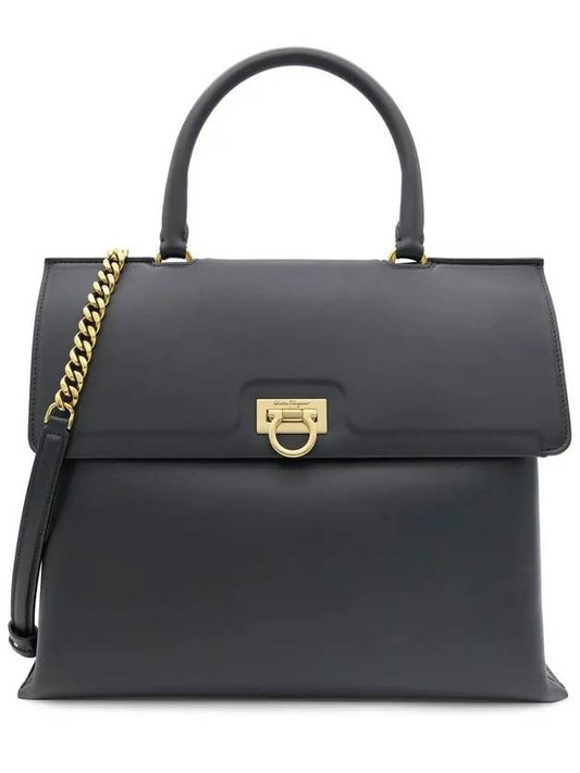 Trifolio Tote Bag Black - SALVATORE FERRAGAMO - BALAAN 2