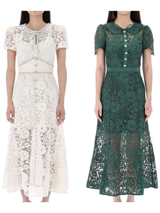 2 types of  cord lace midi dresses - SELF PORTRAIT - BALAAN 1