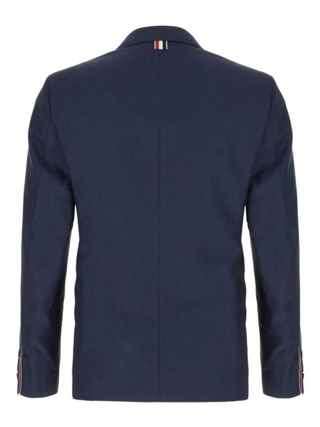 Super 120S Wool Twill Classic Jacket Dark Blue - THOM BROWNE - BALAAN 3