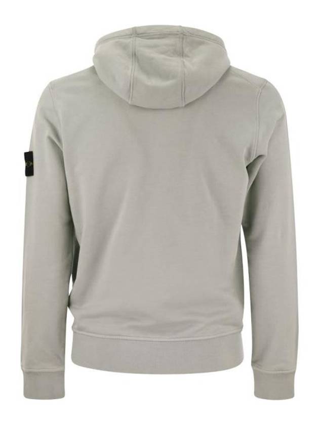 Logo Patch Drawstring Hoodie Polvere - STONE ISLAND - BALAAN 3