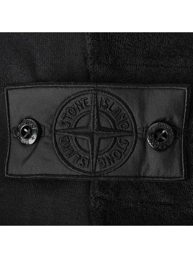 Cotton Terry Garment Dyed Shorts Black - STONE ISLAND - BALAAN 5