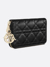 Lady Dior Medium Zipper Wallet Black Cannage Sheepskin S6024ONMJ M900 - DIOR - BALAAN 2