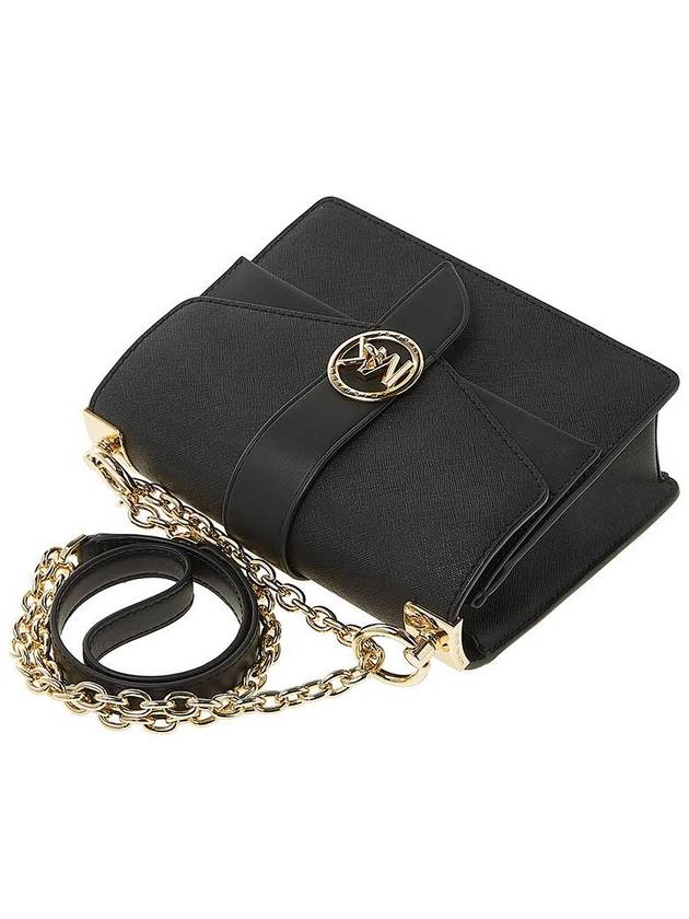 Greenwich Small Saffiano Leather Cross Bag Black - MICHAEL KORS - BALAAN 5