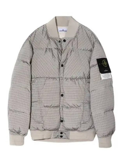 Macro Ripstop Nylon Metal Down Jacket Grey - STONE ISLAND - BALAAN 2