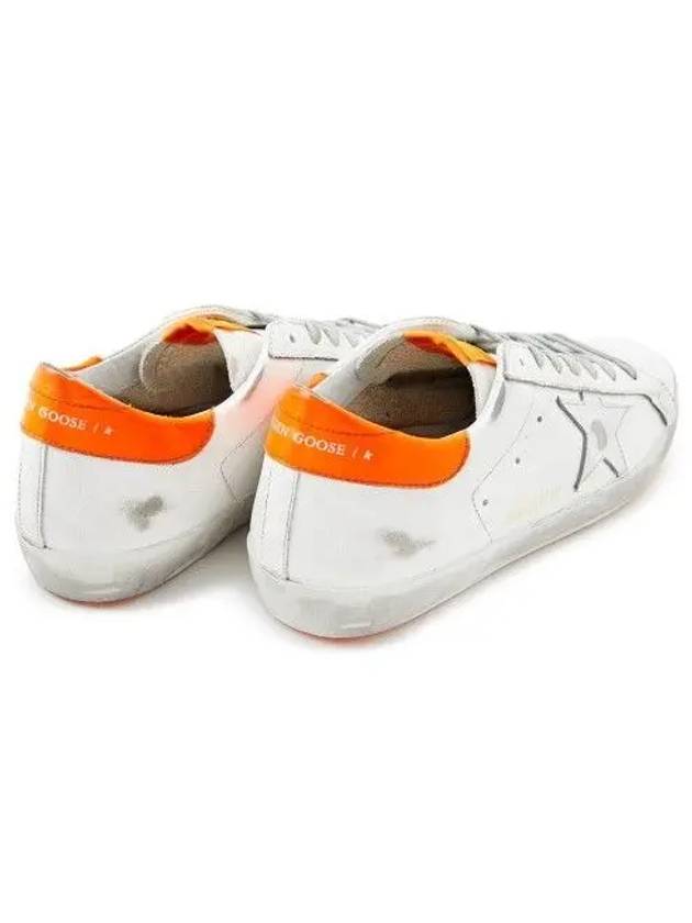 Superstar Star Leather Low Top Sneakers Orange White - GOLDEN GOOSE - BALAAN 5