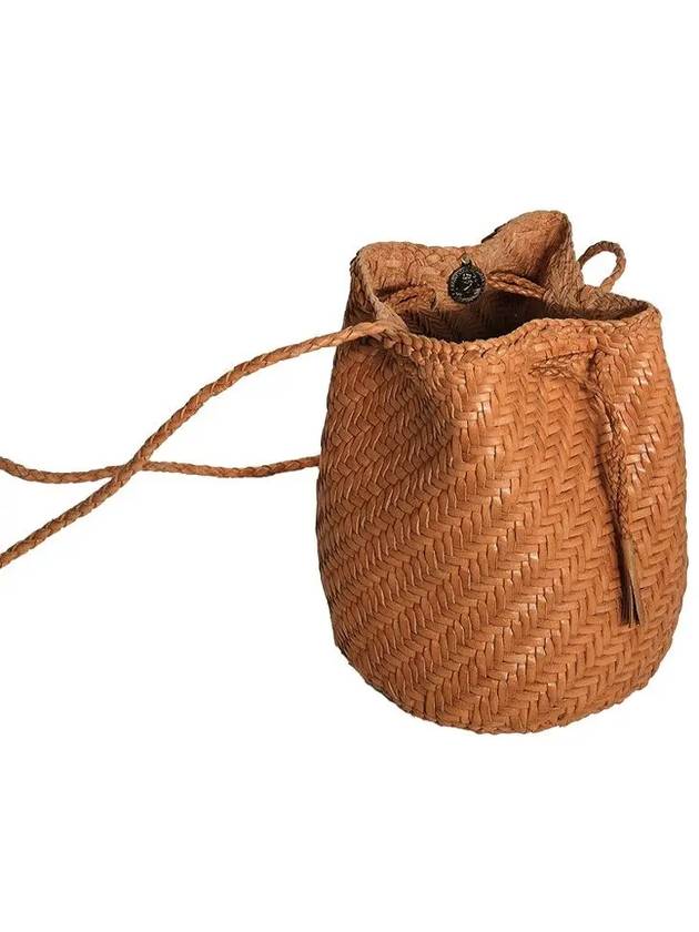 Pom Pom Double Jump Bucket Bag Tan - DRAGON DIFFUSION - BALAAN.