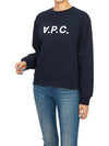 Elisa Logo Print Sweatshirt Navy - A.P.C. - BALAAN 5