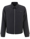 Shirt Collar Zip Up Jacket Black - PRADA - BALAAN 1