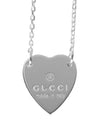 Trademark Heart Pendant Necklace Silver - GUCCI - BALAAN 3