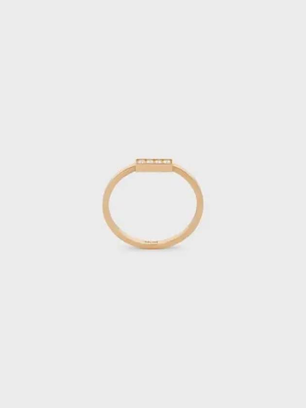 Line Diamond Ring Yellow Gold - CELINE - BALAAN 1