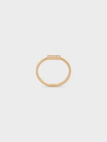 Line Diamond Ring Yellow Gold - CELINE - BALAAN 1