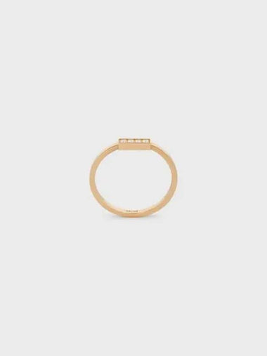 Line Diamond Ring Yellow Gold - CELINE - BALAAN 1