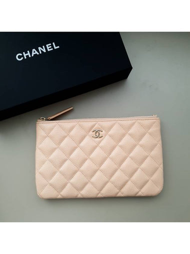 Classic pouch small pink beige gold AP1071 - CHANEL - BALAAN 1