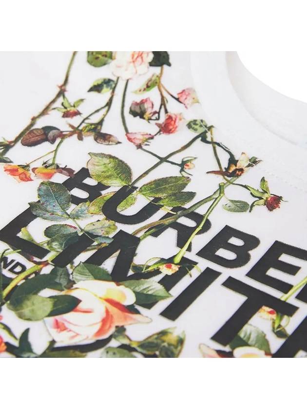 12th Anniversary Kids Floral Logo Print T Shirt 8038446 - BURBERRY - BALAAN 4