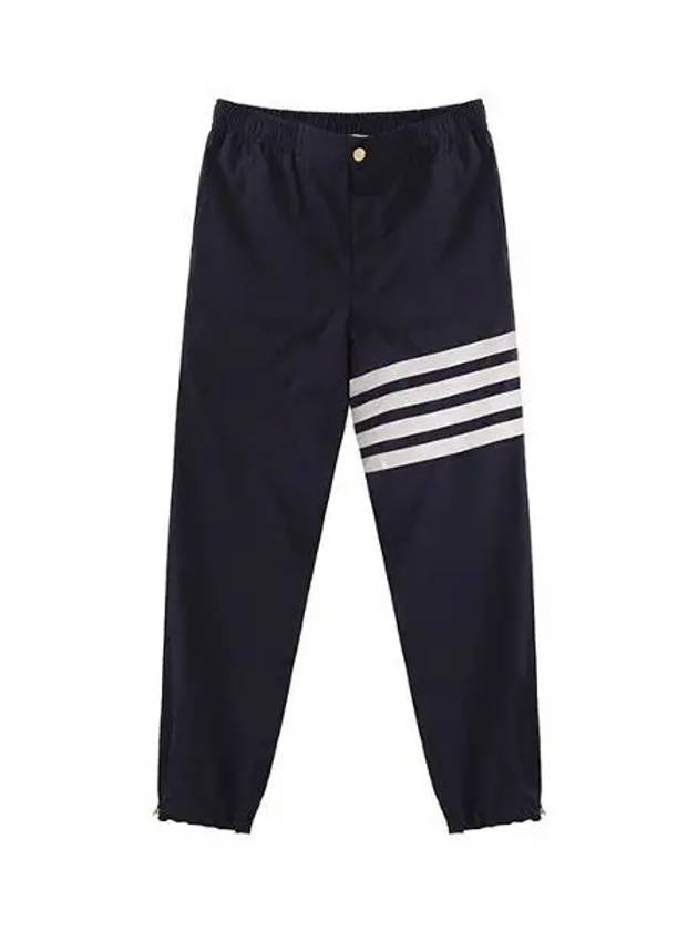 Plain Weave 4-Bar Elastic Waist Track Pants Black - THOM BROWNE - BALAAN 2