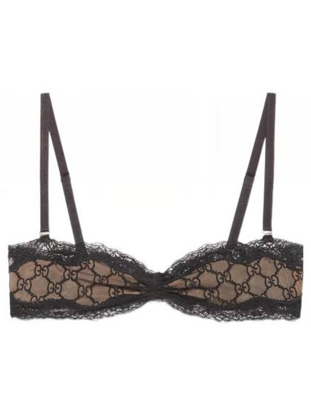 Women's GG Embroidered Thule Bra Black - GUCCI - BALAAN 2