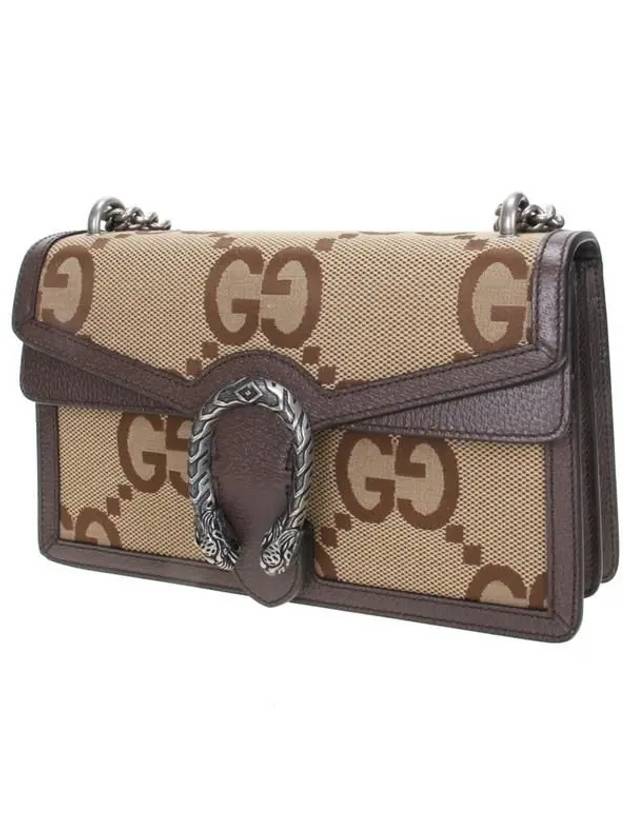 Dionysus Jumbo GG Small Canvas Shoulder Bag Camel Brown - GUCCI - BALAAN 3