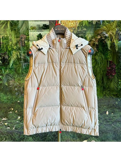 Men's Padded Vest Beige - KITON - BALAAN 2