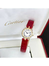 Panda Diamond Bezel Round Red Crocodile Leather Band Combi Watch - CARTIER - BALAAN 6