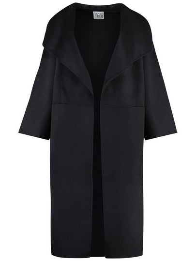 Signature Wool Cashmere Single Coat Black - TOTEME - BALAAN 2