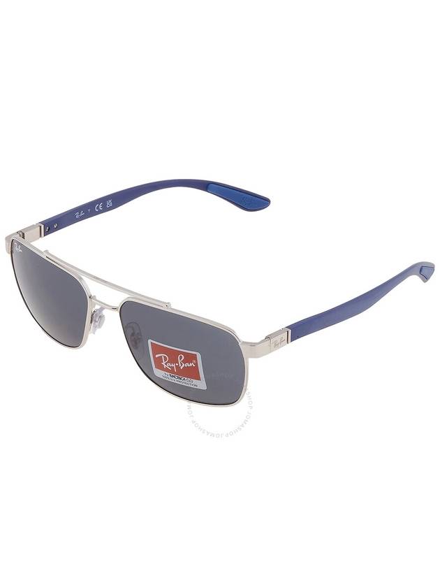 Ray Ban Dark Gray Rectangular Unisex Sunglasses RB3701 924387 59 - RAY-BAN - BALAAN 3