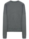 Men's Curved Logo Sweatshirt Grey - PALM ANGELS - BALAAN 3